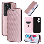 Custodia per telefono in pelle con vibrazione in fibra di carbonio, For OPPO Reno12 Pro 5G Global, For OPPO Reno12 5G Global, For OPPO A3 Pro Global, For OPPO Reno11 F 5G