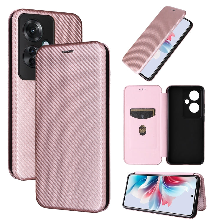 Custodia per telefono in pelle con vibrazione in fibra di carbonio, For OPPO Reno12 Pro 5G Global, For OPPO Reno12 5G Global, For OPPO A3 Pro Global, For OPPO Reno11 F 5G