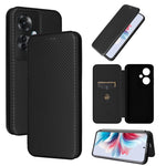 Custodia per telefono in pelle con vibrazione in fibra di carbonio, For OPPO Reno12 Pro 5G Global, For OPPO Reno12 5G Global, For OPPO A3 Pro Global, For OPPO Reno11 F 5G