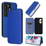 Custodia per telefono in pelle con vibrazione in fibra di carbonio, For OPPO Reno12 Pro 5G Global, For OPPO Reno12 5G Global, For OPPO A3 Pro Global, For OPPO Reno11 F 5G