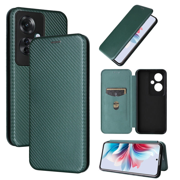 Custodia per telefono in pelle con vibrazione in fibra di carbonio, For OPPO Reno12 Pro 5G Global, For OPPO Reno12 5G Global, For OPPO A3 Pro Global, For OPPO Reno11 F 5G