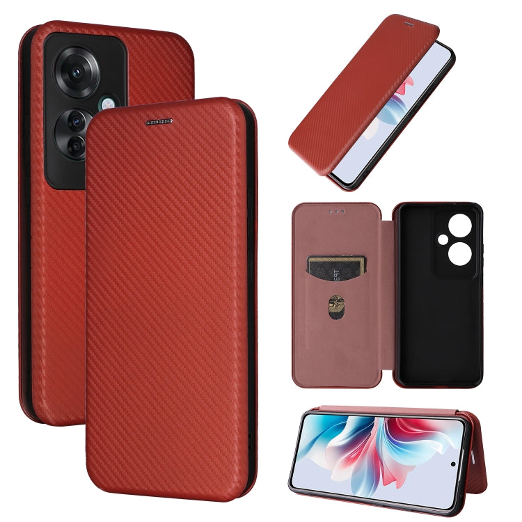 Custodia per telefono in pelle con vibrazione in fibra di carbonio, For OPPO Reno12 Pro 5G Global, For OPPO Reno12 5G Global, For OPPO A3 Pro Global, For OPPO Reno11 F 5G