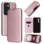 Custodia per telefono in pelle con vibrazione in fibra di carbonio, For OPPO Reno12 Pro 5G Global, For OPPO Reno12 5G Global, For OPPO A3 Pro Global, For OPPO Reno11 F 5G