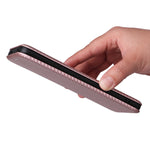Custodia per telefono in pelle con vibrazione in fibra di carbonio, For OPPO Reno12 Pro 5G Global, For OPPO Reno12 5G Global, For OPPO A3 Pro Global, For OPPO Reno11 F 5G