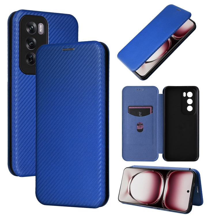 Custodia per telefono in pelle con vibrazione in fibra di carbonio, For OPPO Reno12 Pro 5G Global, For OPPO Reno12 5G Global, For OPPO A3 Pro Global, For OPPO Reno11 F 5G