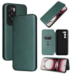Custodia per telefono in pelle con vibrazione in fibra di carbonio, For OPPO Reno12 Pro 5G Global, For OPPO Reno12 5G Global, For OPPO A3 Pro Global, For OPPO Reno11 F 5G