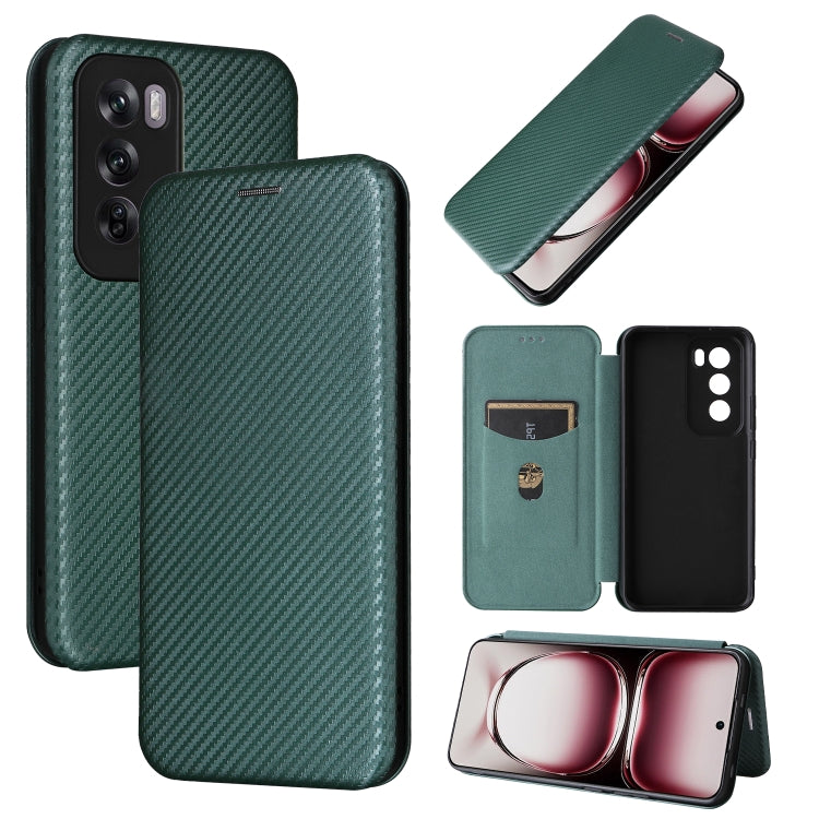Custodia per telefono in pelle con vibrazione in fibra di carbonio, For OPPO Reno12 Pro 5G Global, For OPPO Reno12 5G Global, For OPPO A3 Pro Global, For OPPO Reno11 F 5G
