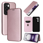 Custodia per telefono in pelle con vibrazione in fibra di carbonio, For OPPO Reno12 Pro 5G Global, For OPPO Reno12 5G Global, For OPPO A3 Pro Global, For OPPO Reno11 F 5G