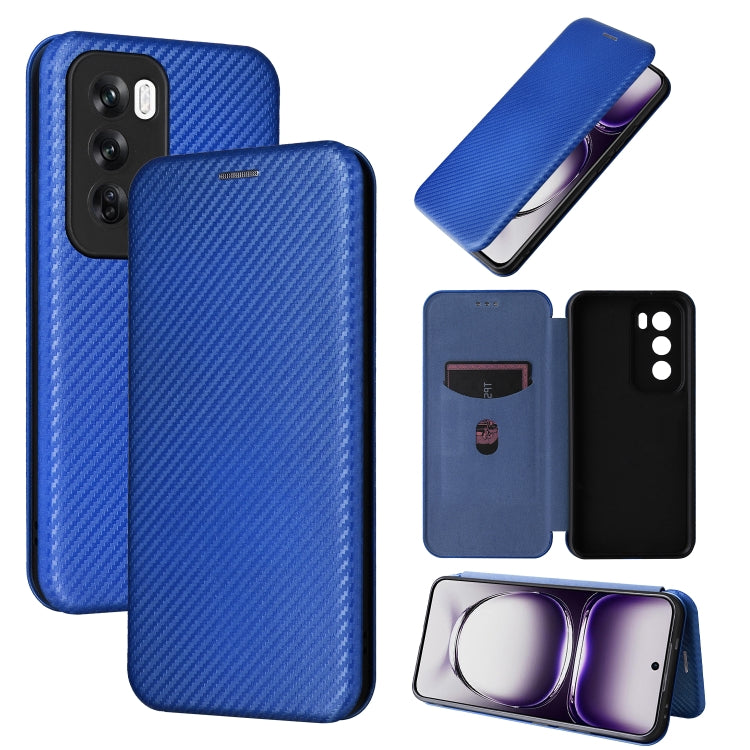 Custodia per telefono in pelle con vibrazione in fibra di carbonio, For OPPO Reno12 Pro 5G Global, For OPPO Reno12 5G Global, For OPPO A3 Pro Global, For OPPO Reno11 F 5G