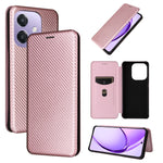 Custodia in pelle con vibrazione in fibra di carbonio per OPPO Find X8