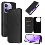 Custodia in pelle con vibrazione in fibra di carbonio per OPPO Find X8