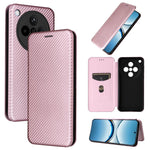 Custodia in pelle con vibrazione in fibra di carbonio per OPPO Find X8