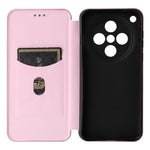 Custodia in pelle con vibrazione in fibra di carbonio per OPPO Find X8