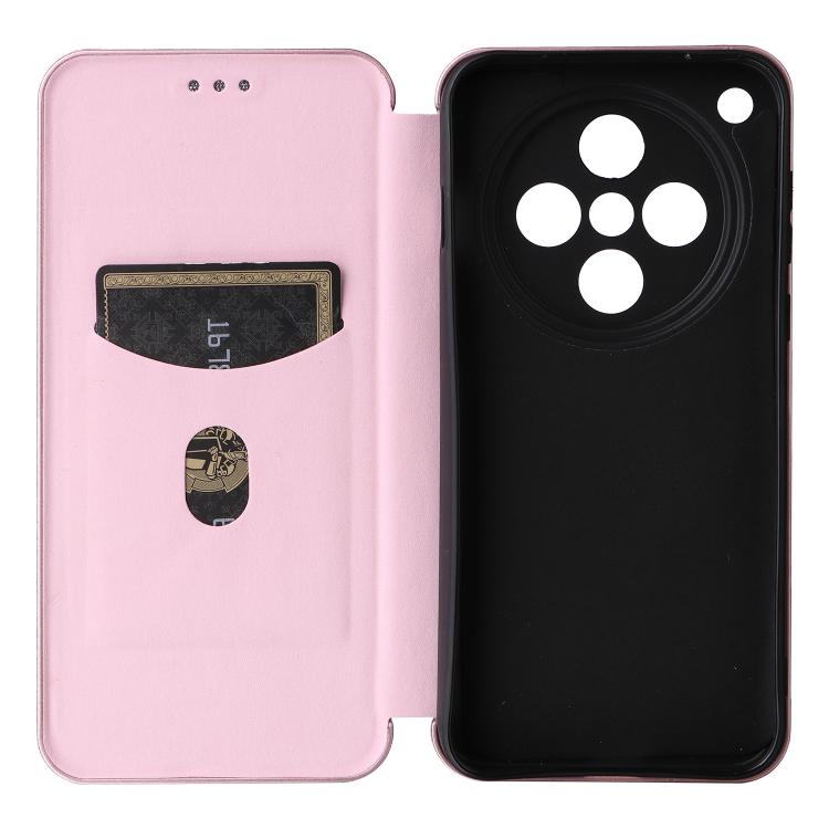 Custodia in pelle con vibrazione in fibra di carbonio per OPPO Find X8