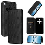 Custodia in pelle con vibrazione in fibra di carbonio per OPPO Find X8