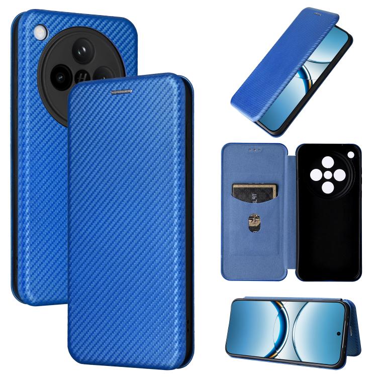 Custodia in pelle con vibrazione in fibra di carbonio per OPPO Find X8