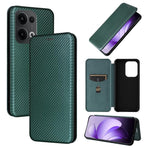 Custodia in pelle con vibrazione in fibra di carbonio per OPPO F29 5G