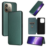 Custodia in pelle con vibrazione in fibra di carbonio per OPPO F29 5G