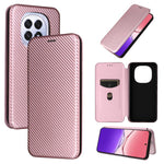 Custodia in pelle con vibrazione in fibra di carbonio per OPPO F29 5G