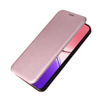 Custodia in pelle con vibrazione in fibra di carbonio per OPPO F29 5G