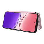 Custodia in pelle con vibrazione in fibra di carbonio per OPPO F29 5G