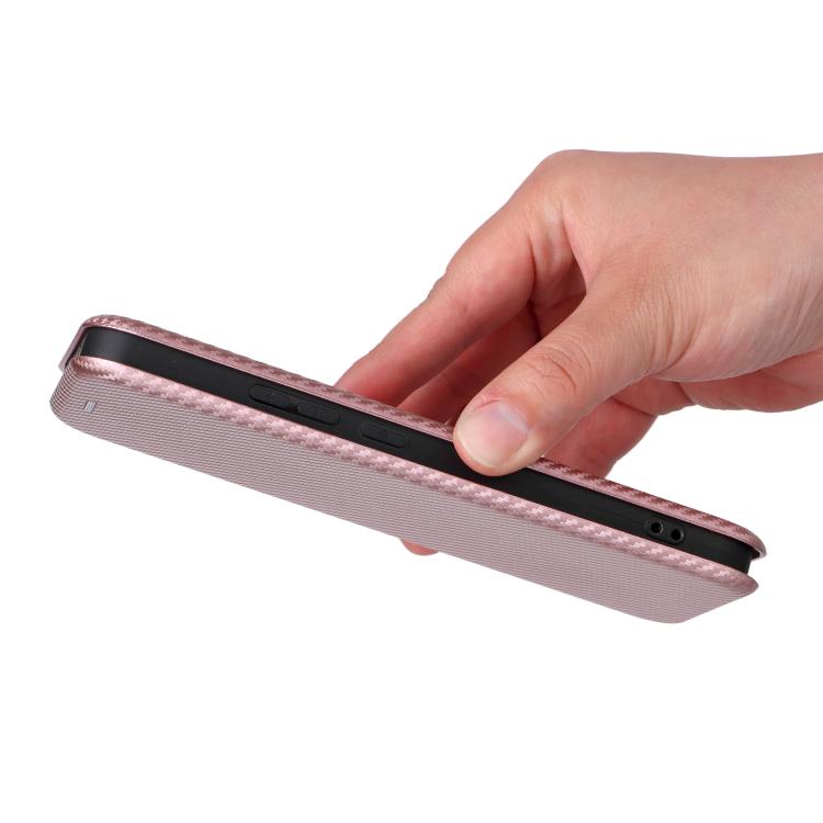 Custodia in pelle con vibrazione in fibra di carbonio per OPPO F29 5G