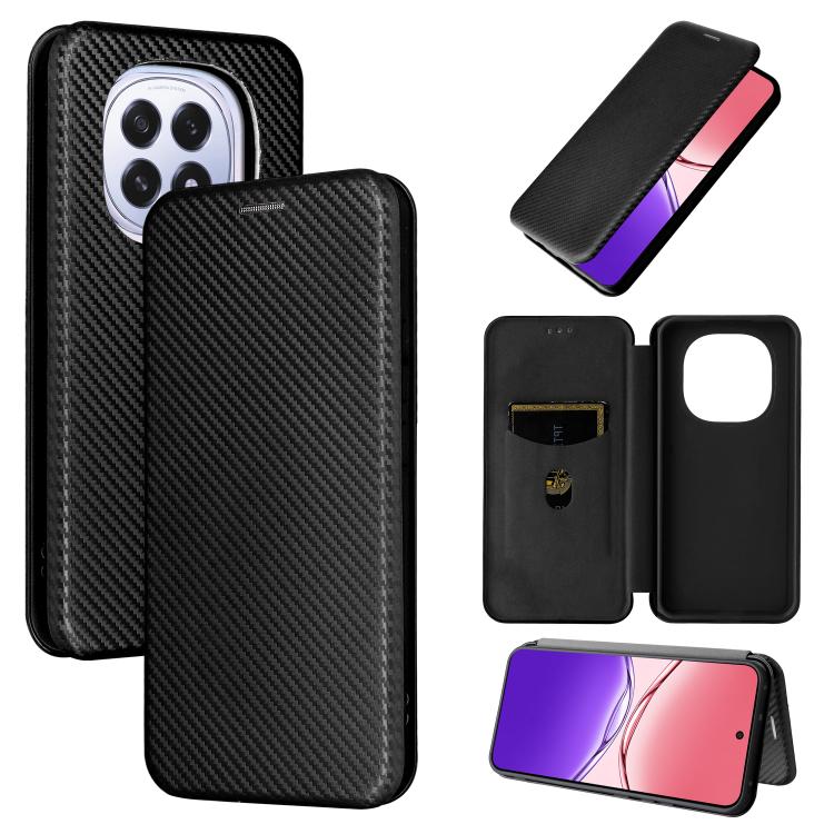 Custodia in pelle con vibrazione in fibra di carbonio per OPPO F29 5G