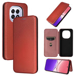 Custodia in pelle con vibrazione in fibra di carbonio per OPPO F29 5G