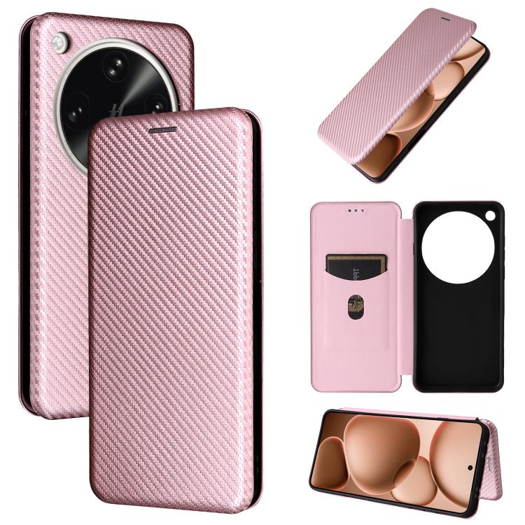 Custodia in pelle con vibrazione in fibra di carbonio per OPPO A5 5G e Find X8