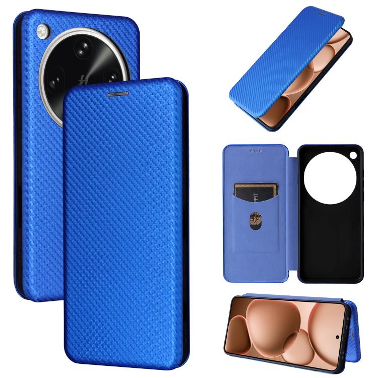 Custodia in pelle con vibrazione in fibra di carbonio per OPPO A5 5G e Find X8