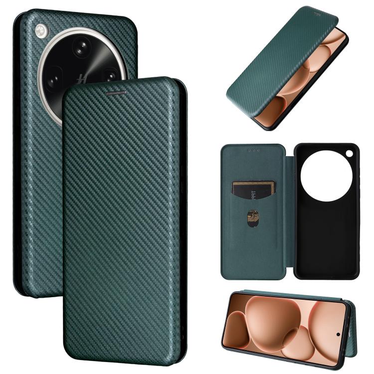 Custodia in pelle con vibrazione in fibra di carbonio per OPPO A5 5G e Find X8