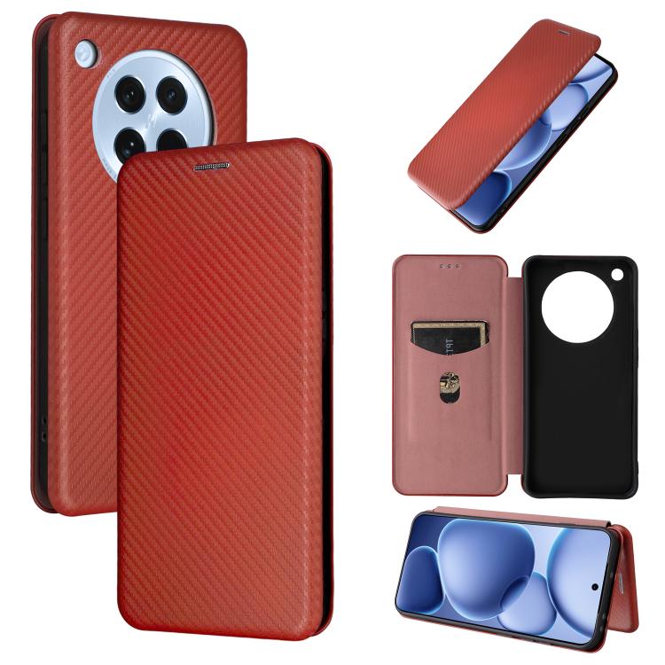 Custodia in pelle con vibrazione in fibra di carbonio per OPPO A5 5G e Find X8