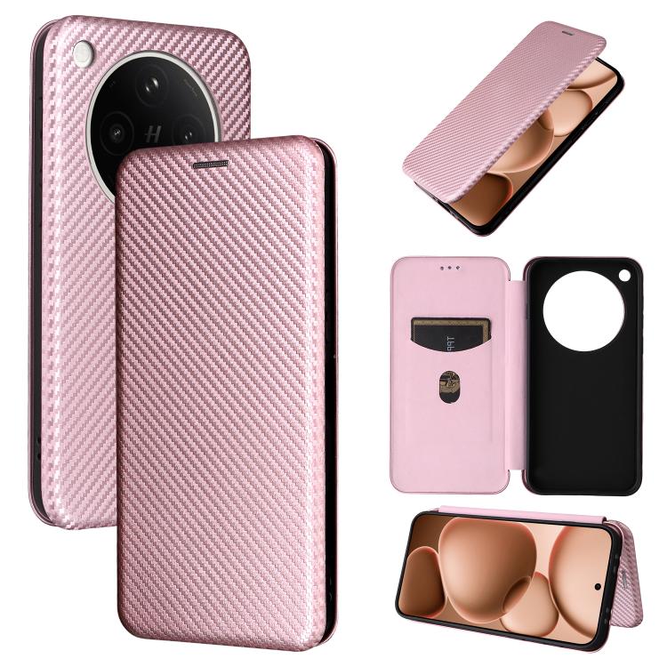 Custodia in pelle con vibrazione in fibra di carbonio per OPPO A5 5G e Find X8