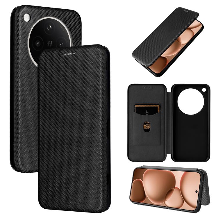 Custodia in pelle con vibrazione in fibra di carbonio per OPPO A5 5G e Find X8