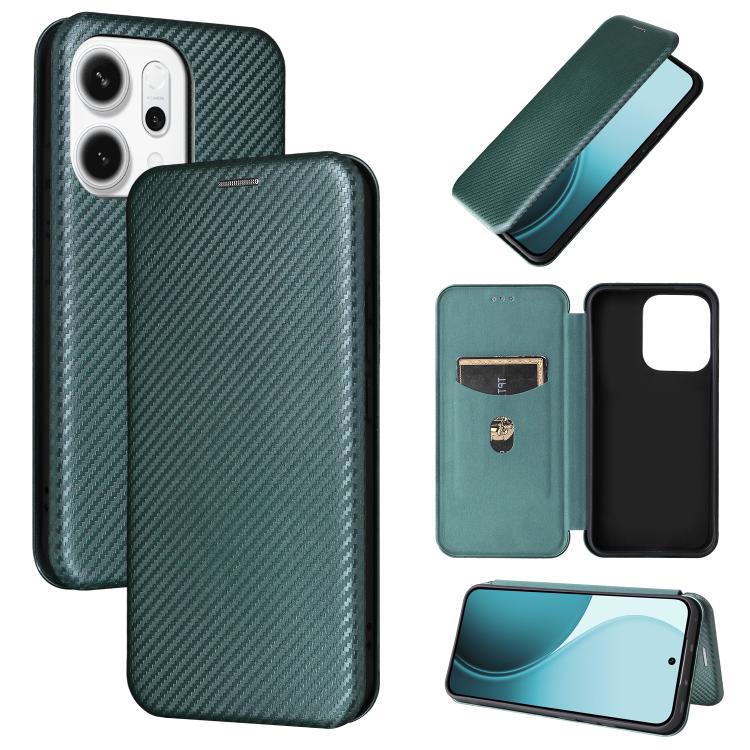 Custodia in pelle con vibrazione in fibra di carbonio per OPPO Find X9