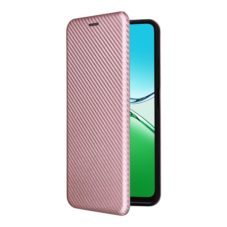Custodia in pelle con vibrazione in fibra di carbonio per OPPO A5 5G e Find X8