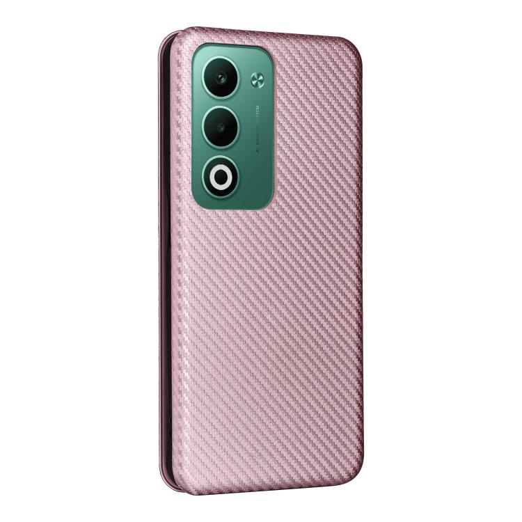 Custodia in pelle con vibrazione in fibra di carbonio per OPPO A5 5G e Find X8