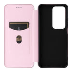Custodia in pelle con vibrazione in fibra di carbonio per OPPO A5 5G e Find X8