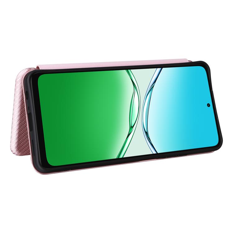 Custodia in pelle con vibrazione in fibra di carbonio per OPPO A5 5G e Find X8