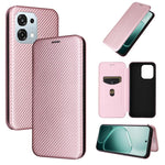 Custodia in pelle con vibrazione in fibra di carbonio per OPPO Find X9