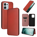 Custodia in pelle con vibrazione in fibra di carbonio per OPPO Find X9
