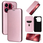 Custodia in pelle con vibrazione in fibra di carbonio per OPPO Find X9