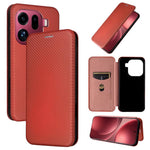 Custodia in pelle con vibrazione in fibra di carbonio per OPPO Find X9