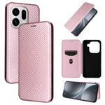 Custodia in pelle con vibrazione in fibra di carbonio per OPPO Find X9