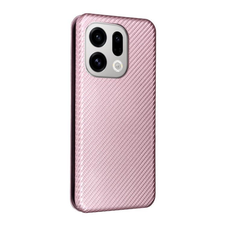 Custodia in pelle con vibrazione in fibra di carbonio per OPPO Find X9