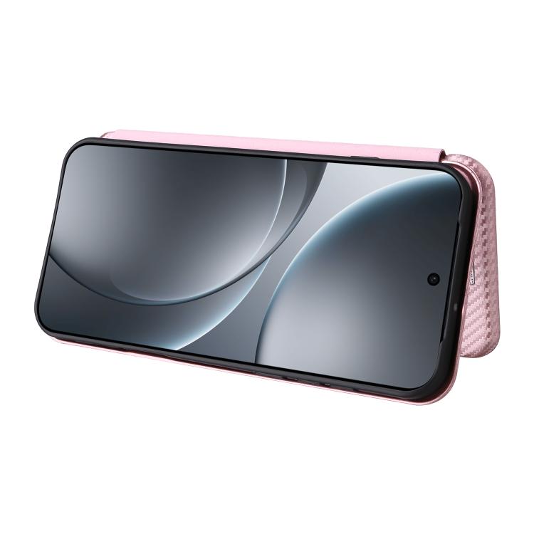 Custodia in pelle con vibrazione in fibra di carbonio per OPPO Find X9