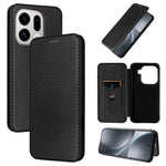 Custodia in pelle con vibrazione in fibra di carbonio per OPPO Find X9