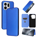Custodia in pelle con vibrazione in fibra di carbonio per OPPO Find X9