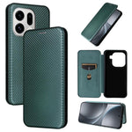 Custodia in pelle con vibrazione in fibra di carbonio per OPPO Find X9