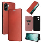 Custodia per telefono in pelle con vibrazione in fibra di carbonio, For OPPO Reno15 F 5G, For OPPO Reno15 Pro Max 5G Global, For OPPO A6x 5G / 4G, For OPPO Reno15 5G Global